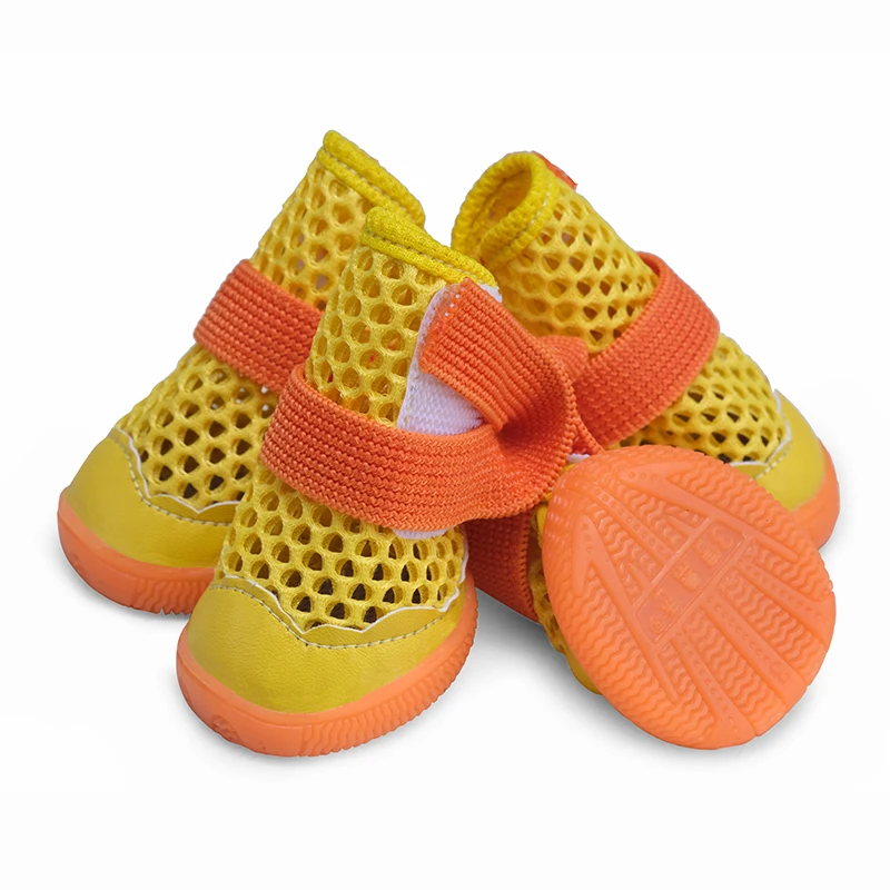 JML Colorful Lovely Dog Shoes Mesh Big Hole Breathable Mesh