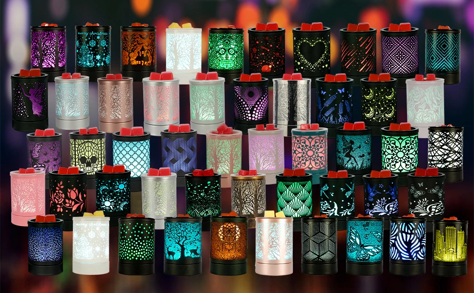 Innovation Black Metal Flower Butterfly Wax Warmer Electric Wax Melt