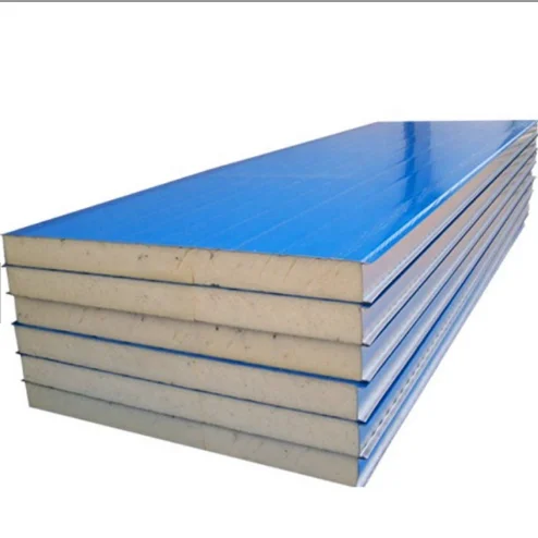 fireproof waterpoof mineral glasswool/PIR/PUR sandwich for wall and roof panel fireproof metal facing pe coating with flashing