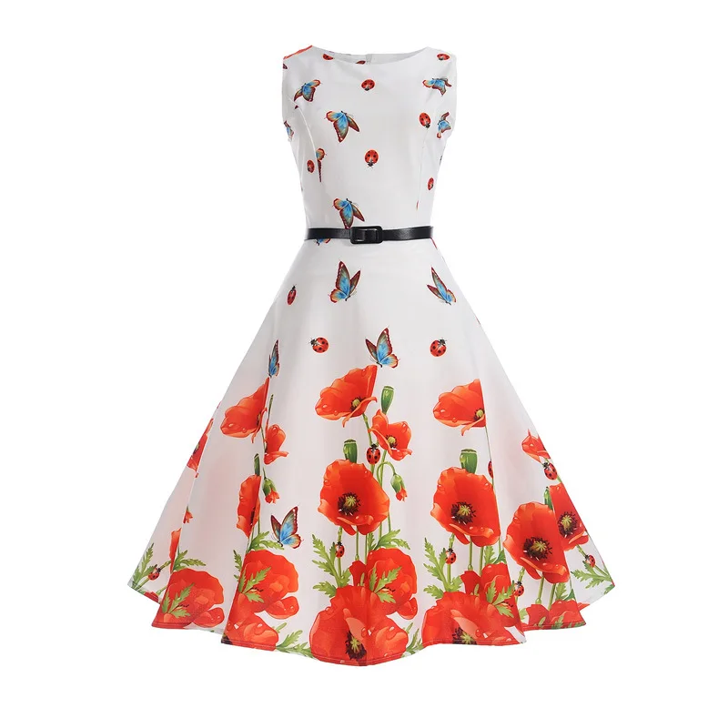 vintage floral dress outfit