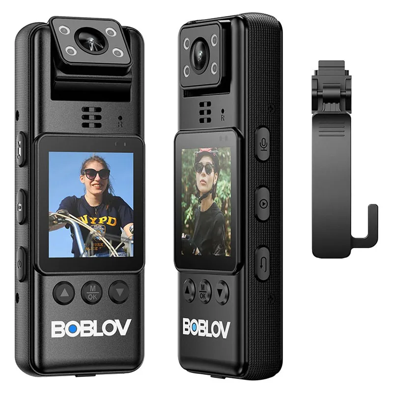 BOBLOV A26 128GB Mini Body Camera, Small Body Cams, 6 Hrs Video Recording Tripod Included For Monitoring Wearable Video Camera For Service Delivery Recording Collect Evidence - View #9