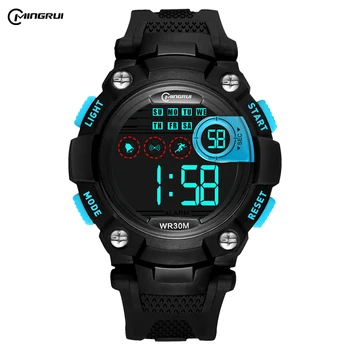 Mingrui Fashion Student Sports Alarm Relogio running Wristwatch Sport Waterpoof Digital Watches For Men