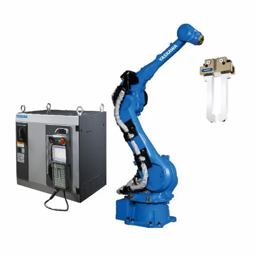 Industrial Robotic Arm YASKAWA GP50 Automatic Manipulator With Schunk Gripper High Wrist Ratings for Better Handling
