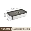 Caja de conservación rectangular de 3500 ml con tapa de PP.