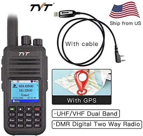 新しいTYT MD-UV380 DMRデジタルモバイルラジオデュアルバンドUHFVHF