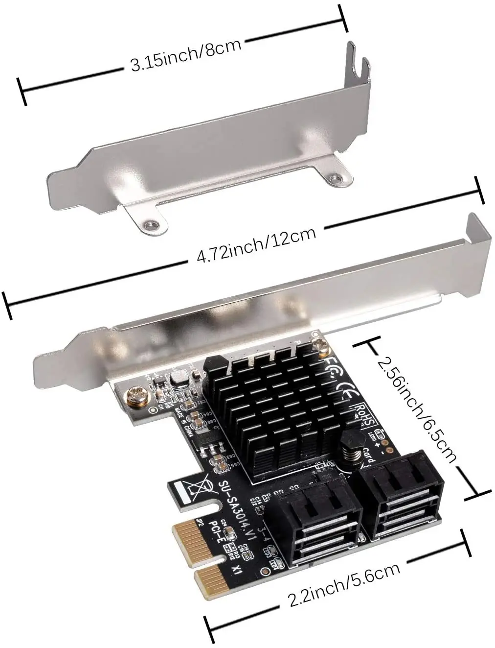 Sata карта. 4-Портовая карта расширения SATA 3. 4-Портовая карта расширения jest SATA 3.