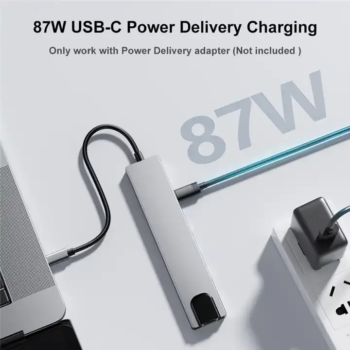 Hub USB-C 8 In 1 Docking Station Adattatore Per MacBook PC – USB 3.0, SD, Audio - Foto 2