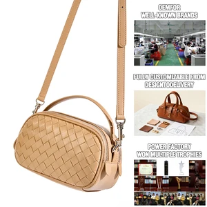 Manufacturer Wholesale Fashion Women's Genuine Leather Woven Handbag High-quality Shoulder Crossbody Bag Purses for Women