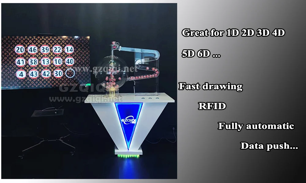 Air Mixing Balls Draw Machine For 3d 4d 5d 6d Lucky Draw Lotto Machine