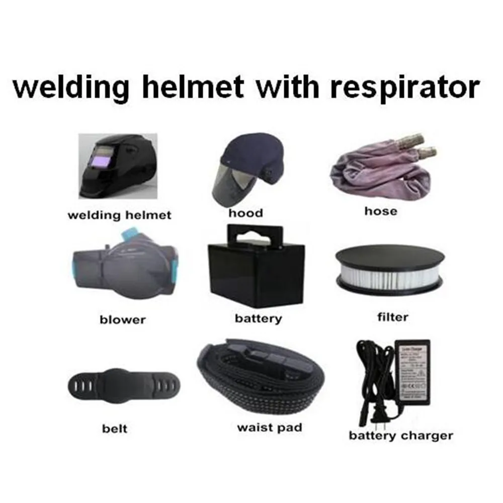 Hot Sales Welding Helmet with Air Fed Purifying Respirator for Sale Auto Darkening Welding Helmet