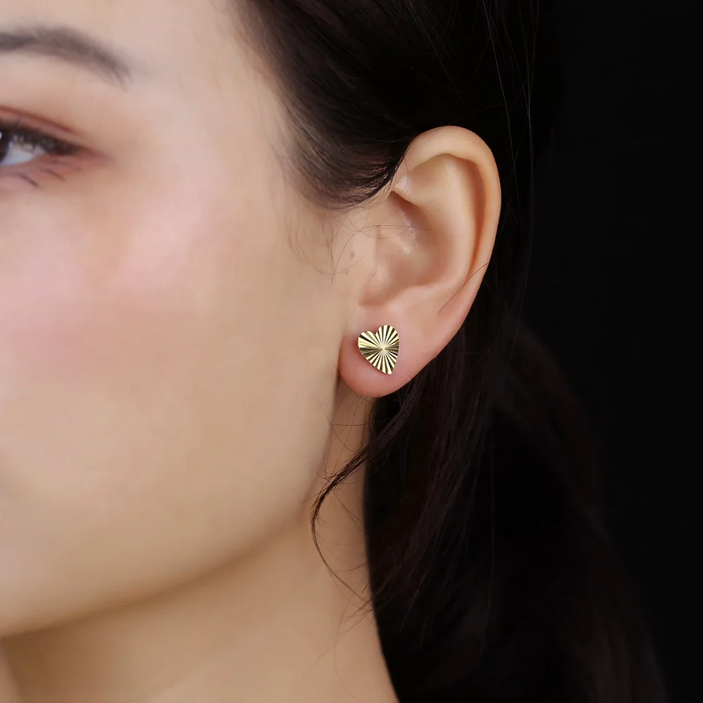 trend 2022 radiation pattern ear ring jewelry 925 sterling silver earrings gold dubai gold stud earrings