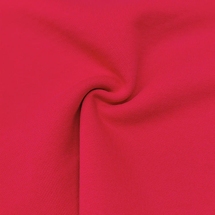 Factory Wholesale Knitted Terry Cloth Fabric , Solid 100% Cotton Fleece Material Terry Fabric for Hoodies/ supplier