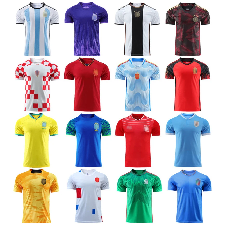 2022 Qatar World Cup Football Tshirt Soccer Kit Belgium Argentina