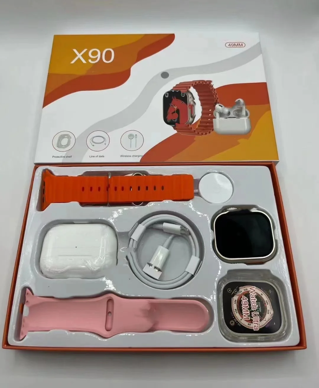 X90 Five In One Series Fashion Smart Watch Large Screen 49mm Two Hand ...