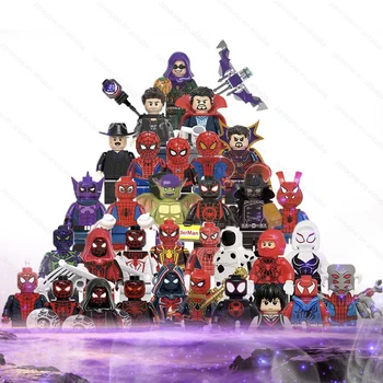 Mini Bricks Set Spiderman Across The Spider Verse Mini Figures DIY Building Blocks Children Toy Gifts for Kids