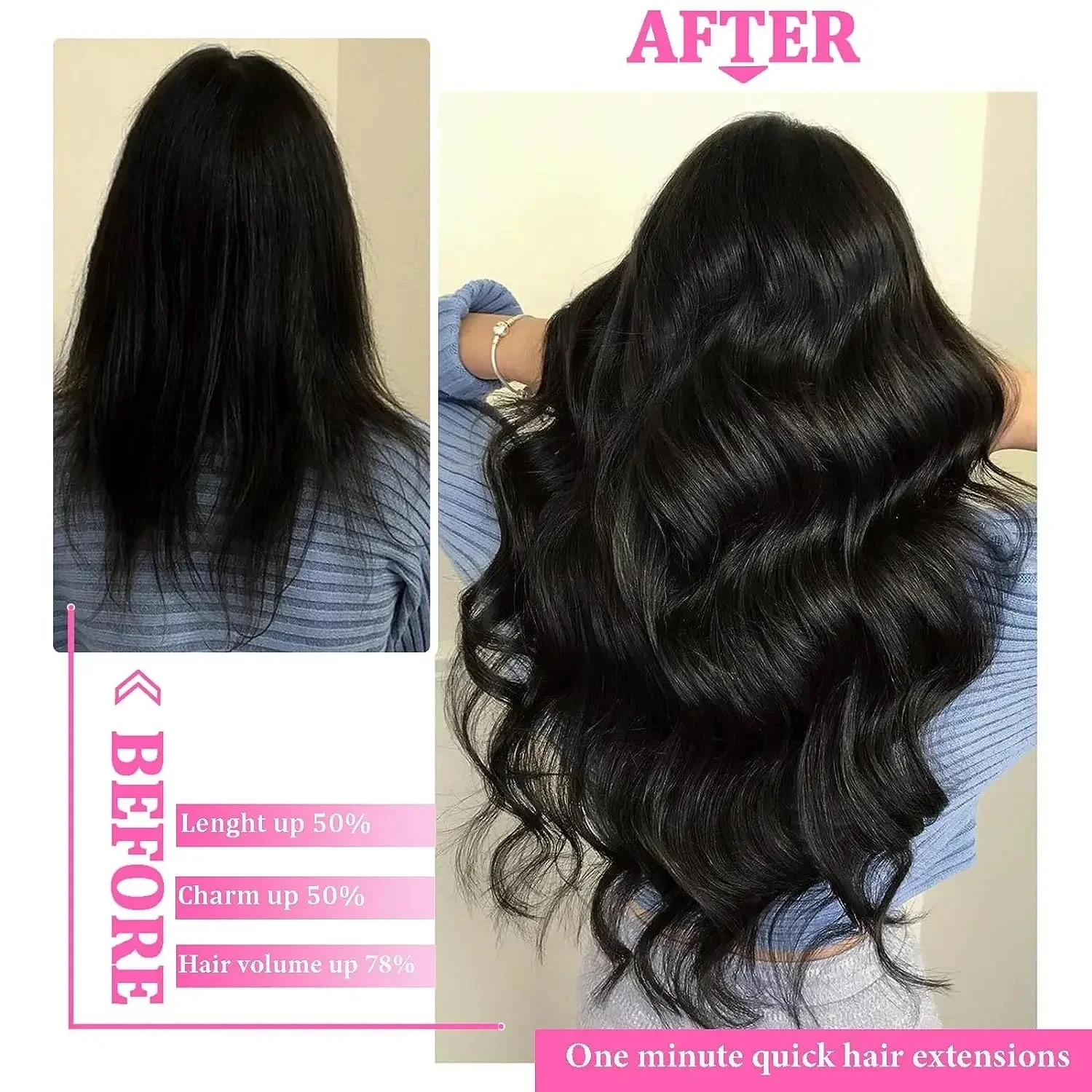Brazilian Remy Human Hair Extensions Skin Weft Adhesive Glue Straight Tape In 100% Real Hair 50G 20 Pcs_voghion.com