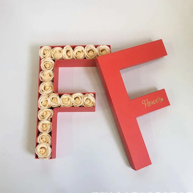 custom logo flower paper mache letter