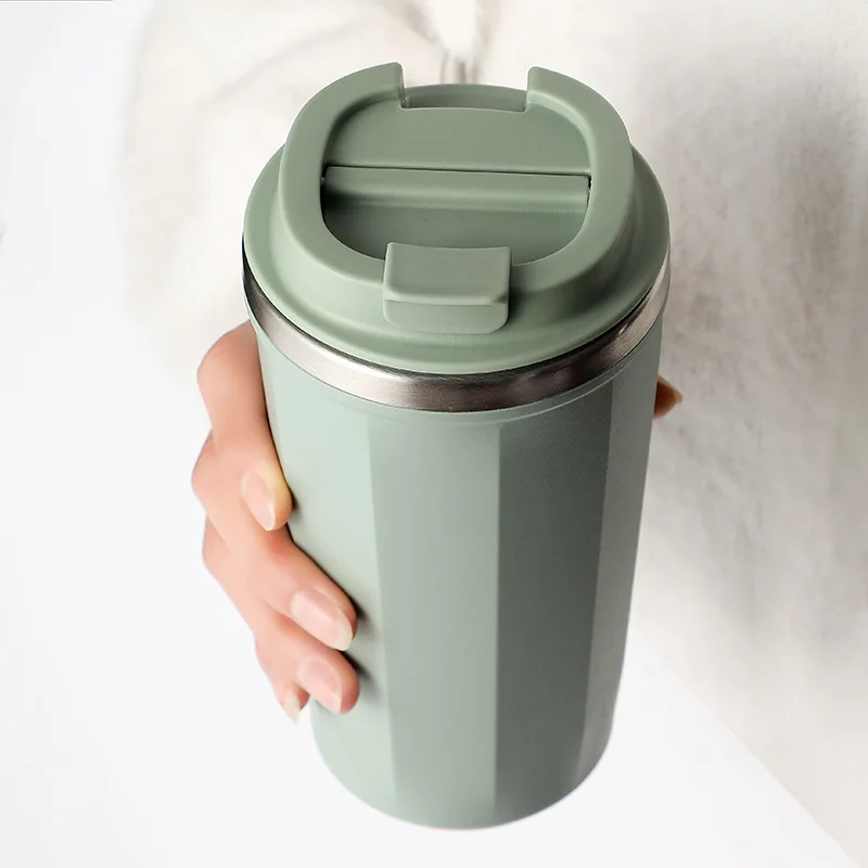 380ml 510ml Anti Fall Coffe Magic Vacuum Thermal Suction Coffee Bottom Cup Mug with Stainless Cup Tumbler for Steel Office