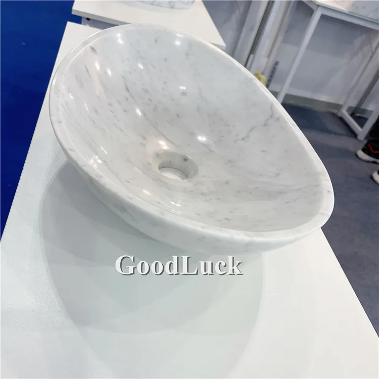 Natural Marble Made Basin Polished Marble Bathroom Basin