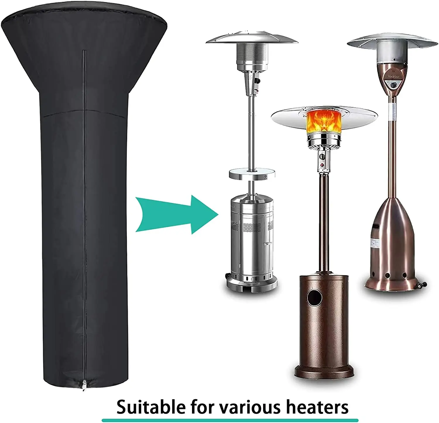 Mushroom Patio Gas Heater Cover Heavy Duty Outdoor Waterproof Patio Gas