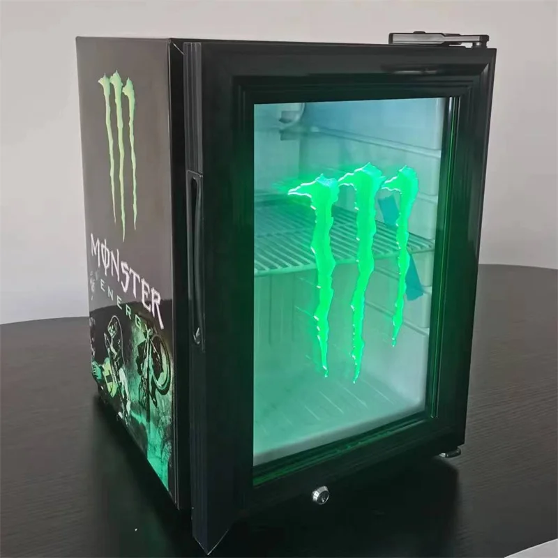 Mini Glass Door Energy Drink Desk refrigerator Mini Bar Table Top Cooler
