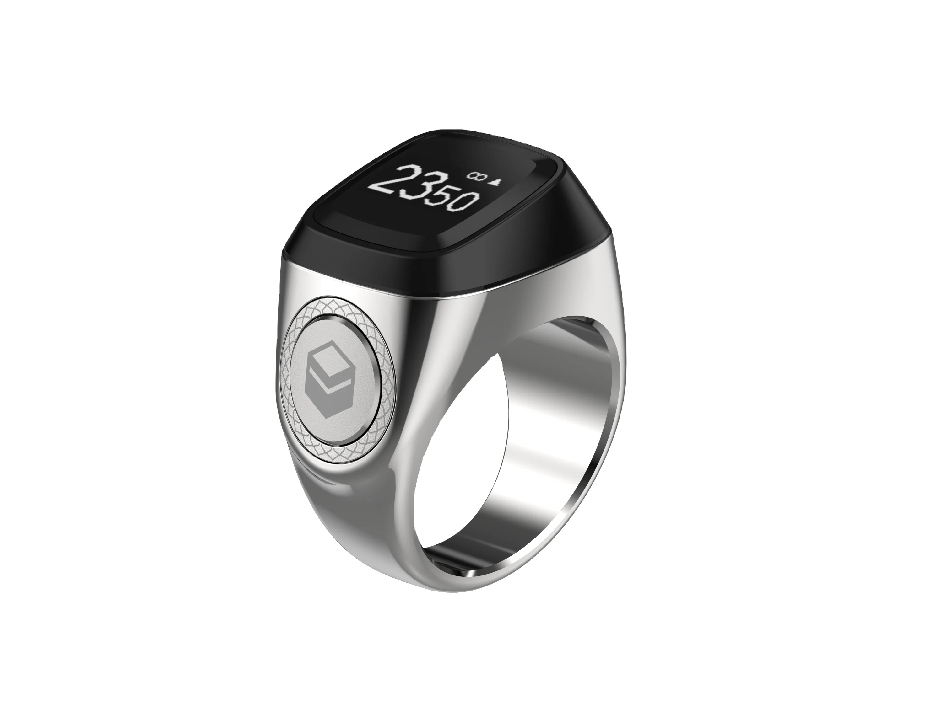Anneau Compteur De Prière Numérique Musulman Intelligent - Tasbih Digital Avec Vibration, Écran OLED Et Rappel Prière (Vert 20mm)