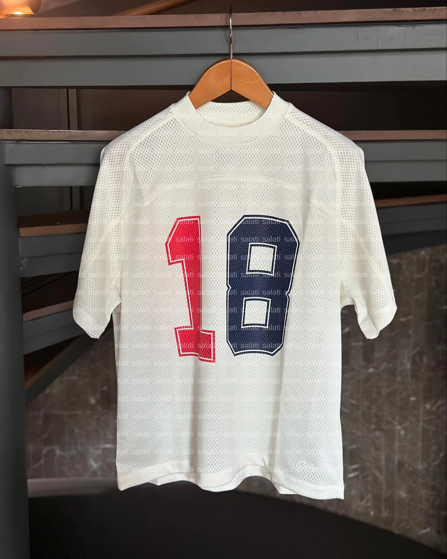 Salati Custom Jersey T-shirts Quick Dry Oversized Vintage Retro Boxy Mesh Basketball Soccer Wear Football Jersey Shirts for Men gallery 7