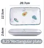 Assiette rectangulaire de 8,25 pouces