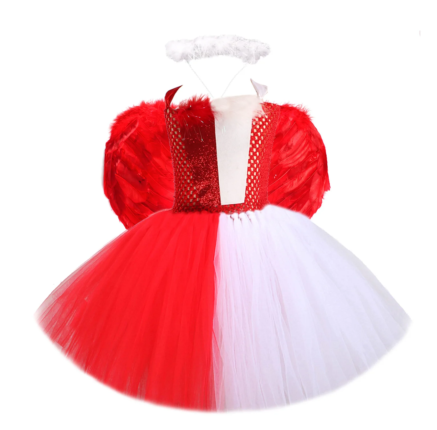 red and white fancy dress Luxury Mrs. Claus Dress: Red Christmas Maxi Dress With White Fur