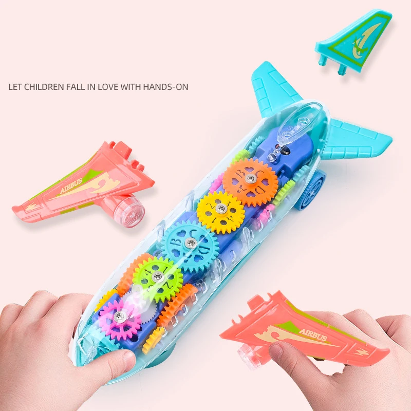 Light Up Transparent Airplane Toy for Kids, 1PC, Bump and Go Kids Airp ·  Art Creativity