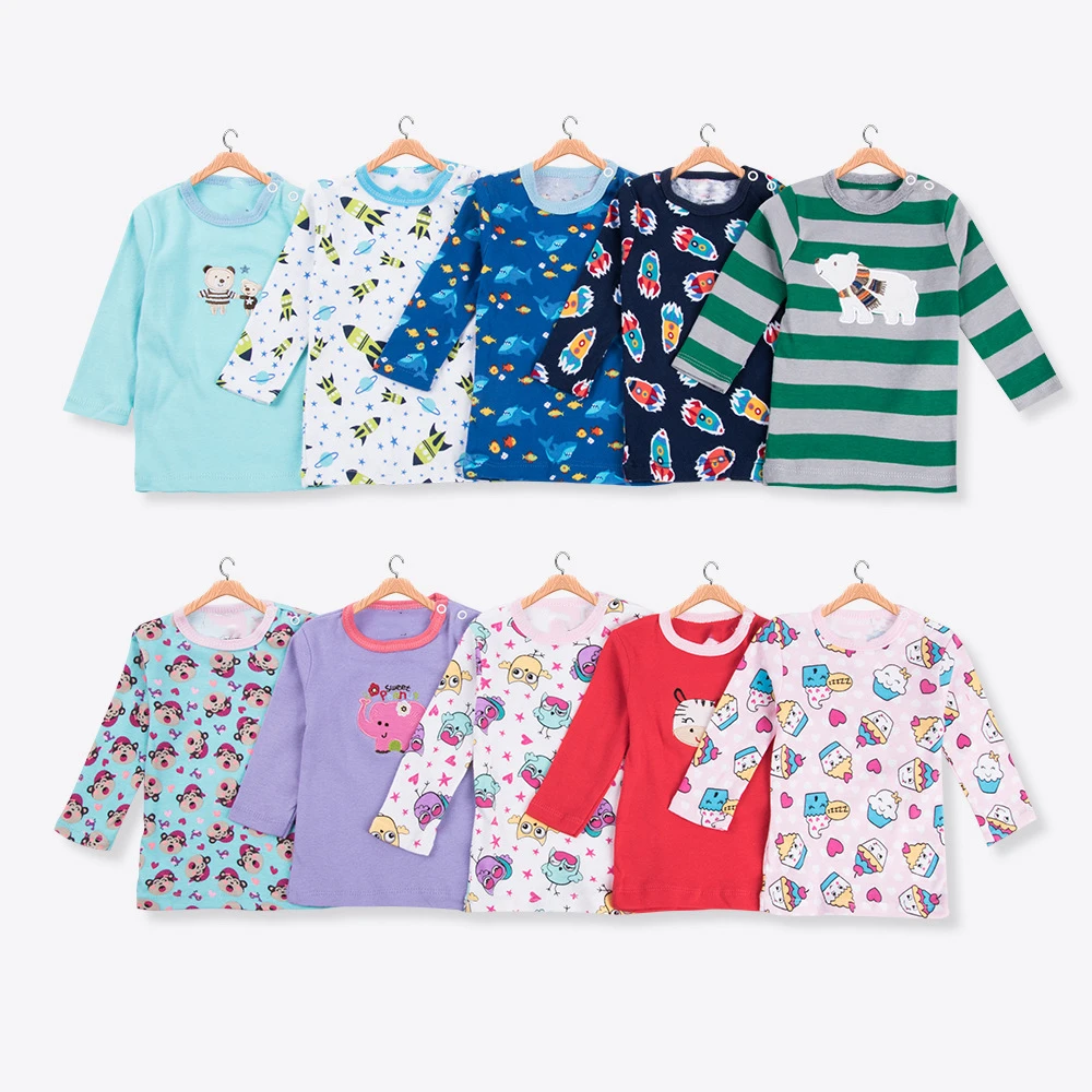 Tyidalin Camisetas Manga Larga Niños Algodón Estampado Blusa Tops Casual Bebé 1-7 Años 