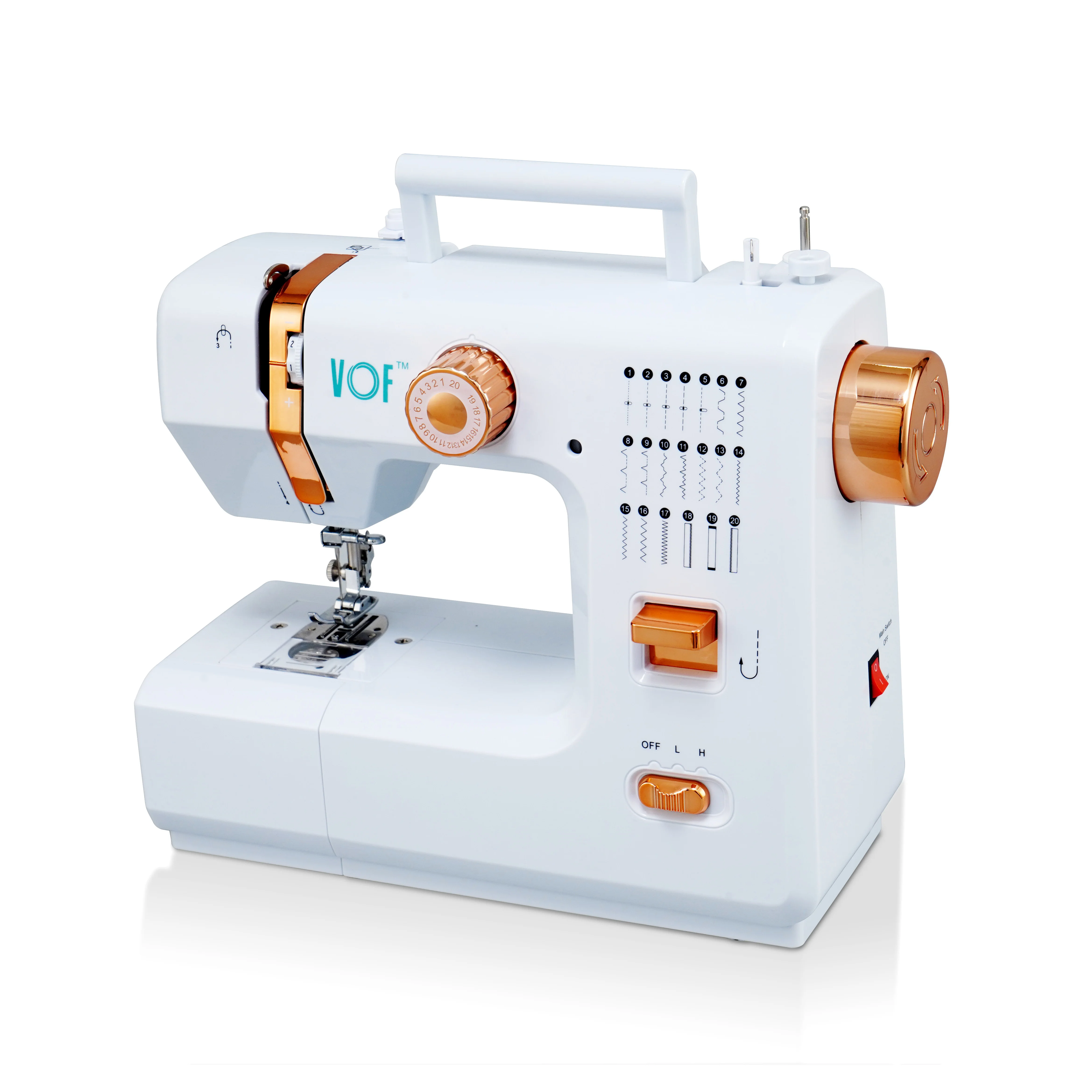 VOF FHSM-618 20 Stitches Pattern Multifunction Embroidery Machine Sewing Machine in Display Racks With CE
