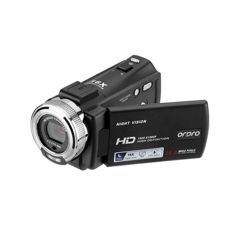 ORDRO Infrared Night Vision Camera IR Digital Zoom Video Recording Cheap Professional Portable Handheld Camera for Youtube Vlog