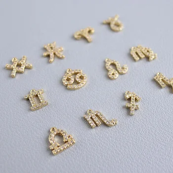18k Gold Plated Zodiac Charms DIY