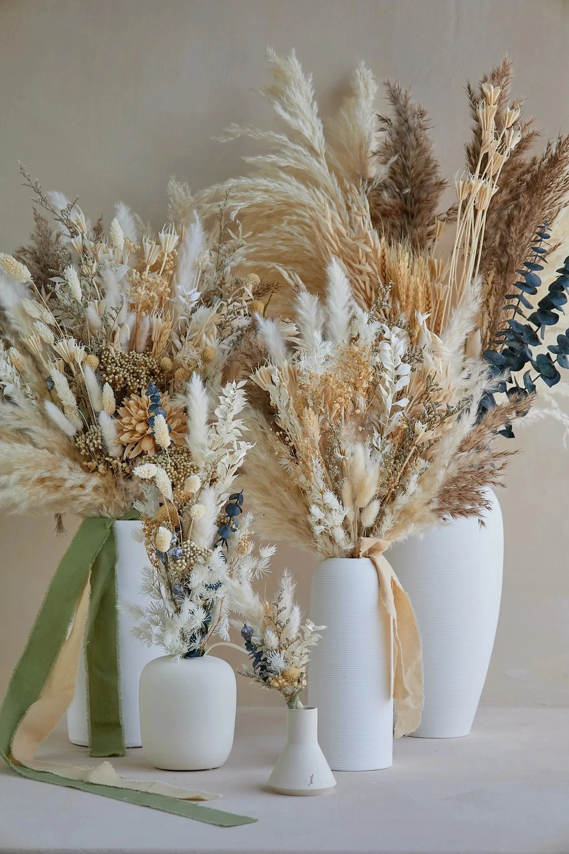 Dry Pampas Grass Flower Material Interior Decor Bouquet Natural Boho