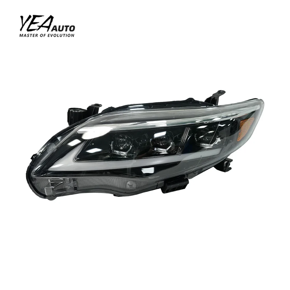Светодиодные фары для автомобиля IEAA AUTO, подходят для Toyota Corolla 2010, 2011, 2013, светодиодные фары с тремя «глазами», автотовары