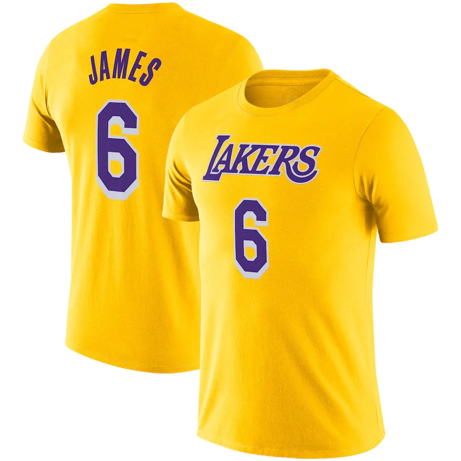 Wholesale men's t-shirt custom basketball jersey t shirt los angeles laker  jersey James anthony davis basketball tshirt basketball wear From  m.
