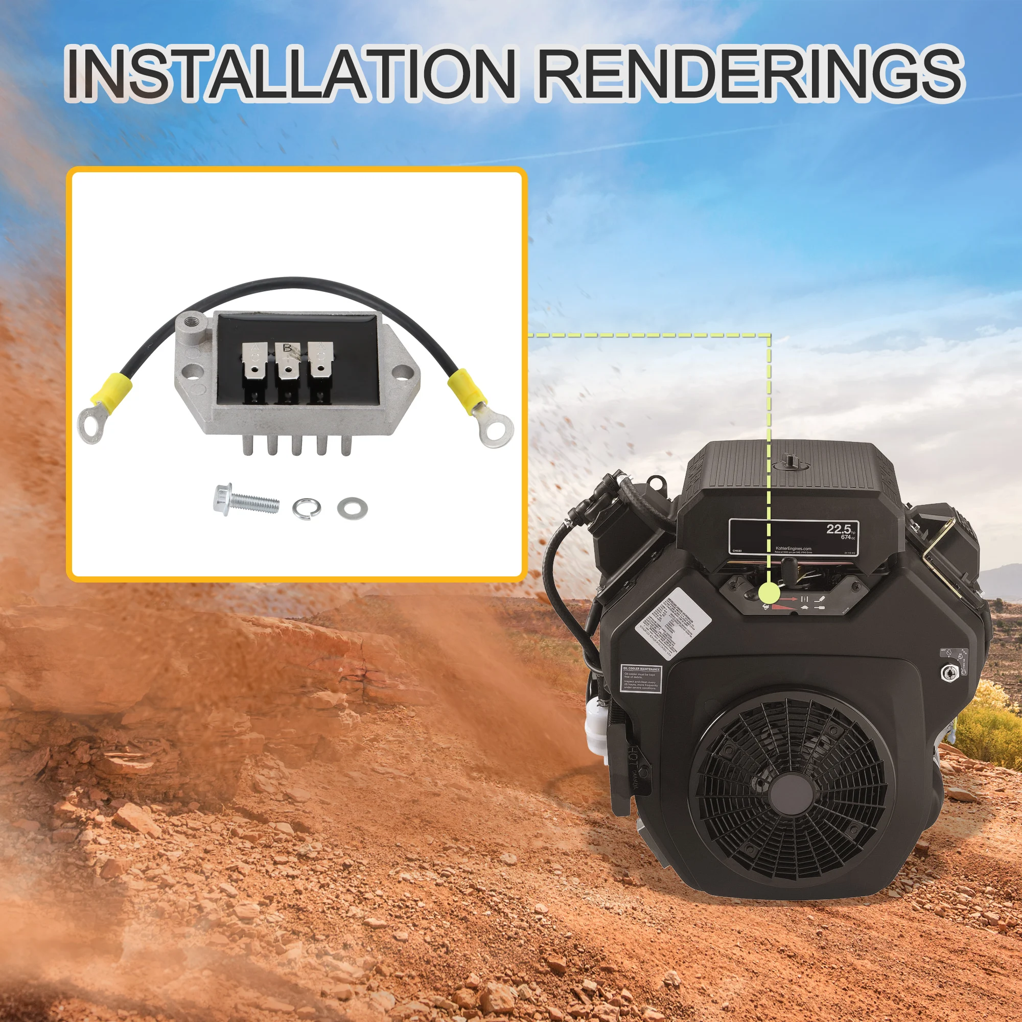 Regolatore Tensione Per Motori Kohler CH20 CH22 CH23 CH25 20-25HP – NUOVO