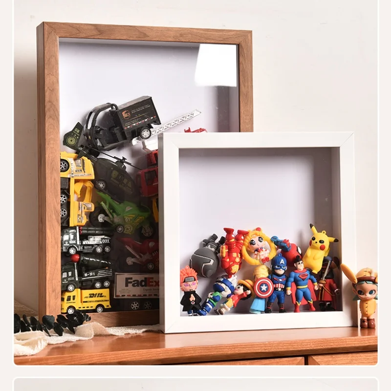 Figure Blind Box Display Frame, Hollow Three-dimensional 5cm Photo Frame, Doll, Car,  Toys DIY Storage Frame