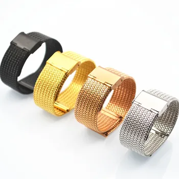 Fashion Pattern Original Hook Buckle  304 Stainless Steel Milanese Mesh Watch Band 12 14 16 18 20 22 mm