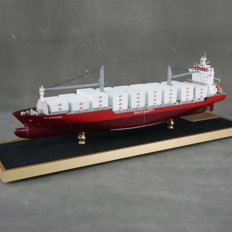 【LAC】O.A.S Manufacturer Handicraft Ship Model Upscale  Business Gifts Custom 65cm Sino Container Ship Model