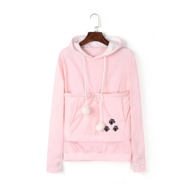 Womens Pet Carrier Shirts Kitten Puppy Holder Animal Pouch Hood