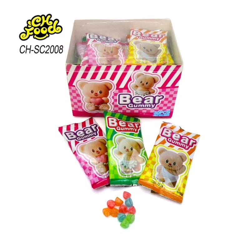 Low MOQ Wholesale Hot Sale Halal Small Colorful Sour Fruit Flavor Bear Gummy Jelly Candy Sweets OEM Kids Gummy Candy