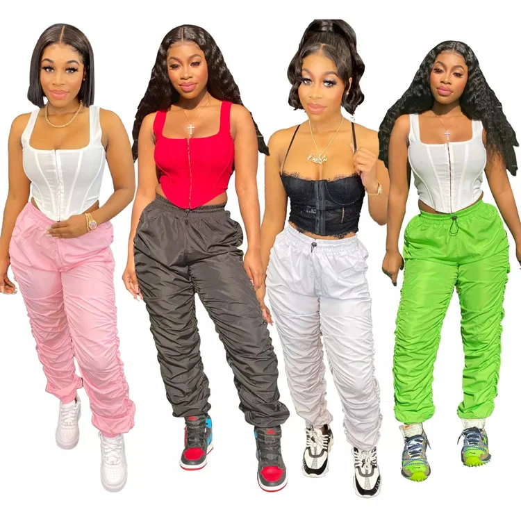 Pantalones De Chándal Apilados De Cintura Alta R20 Para Mujer,Pantalón De  Neón Para Otoño,Pantalón Elástico Con Bolsillos Y Campana - Buy Apilado  Pantalones Jogger,Apilado Pantalones 2021,Las Mujeres Apiladas Pantalones  Product on Alibaba.com
