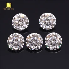 Factory Cheapest Price Low MOQ VVS Moissanite Diamond Round Brilliant Cut Loose Diamond Stones For Jewelry Making