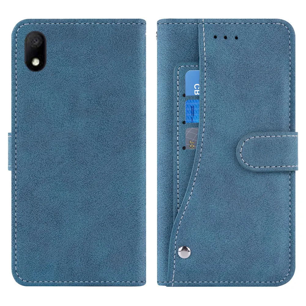 Luxury Leather Soft Matte Mobile Phone Case Magnetic Wallet Cover with 180 rotating Card Holders for Alcatel Tetra factory