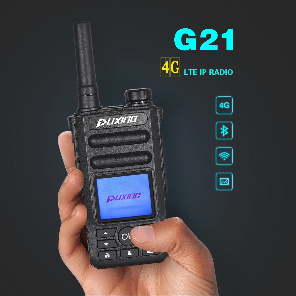 Puxing Android 4G PoC Radio Zello Real Ptt Gps Walkie Talkie 100 km Range