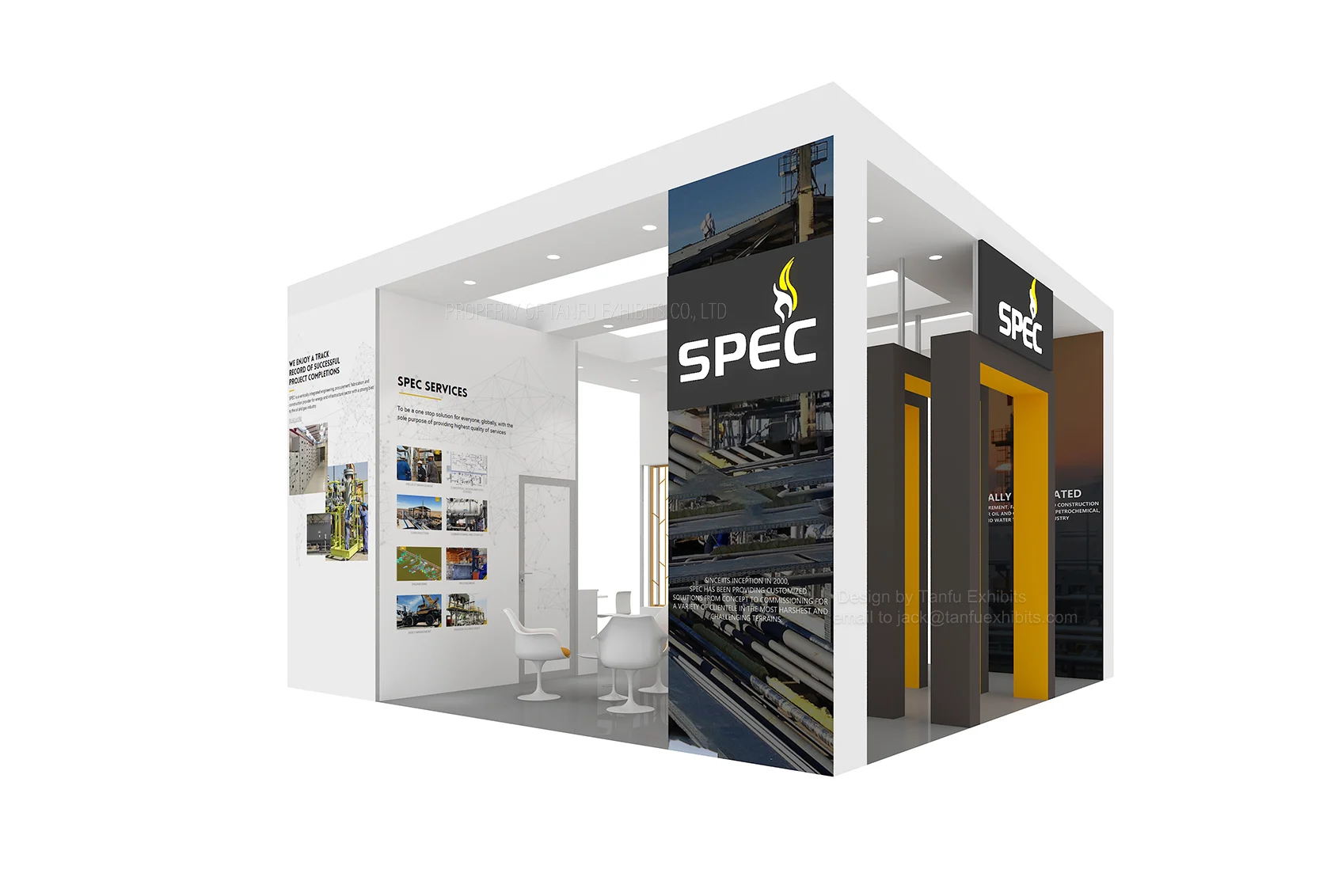 Booth Design and Executing Aluminium Truss Modular Exhibition Booth
