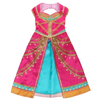 Aladdin's Lamp Jasmine Dress up Cosplay Costumes for Girls Cosplay Arabian Indian Princess Costume Kids Belly Dance Dress