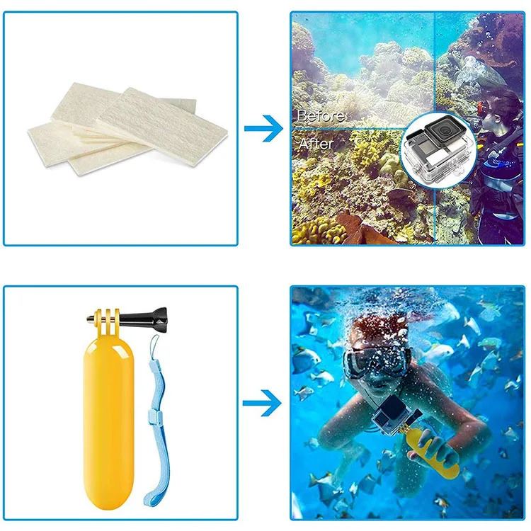 Набор аксессуаров Gopros 58 в 1 для Go pro heros8 7 6 5 монопод селфи-Палка с зажимом